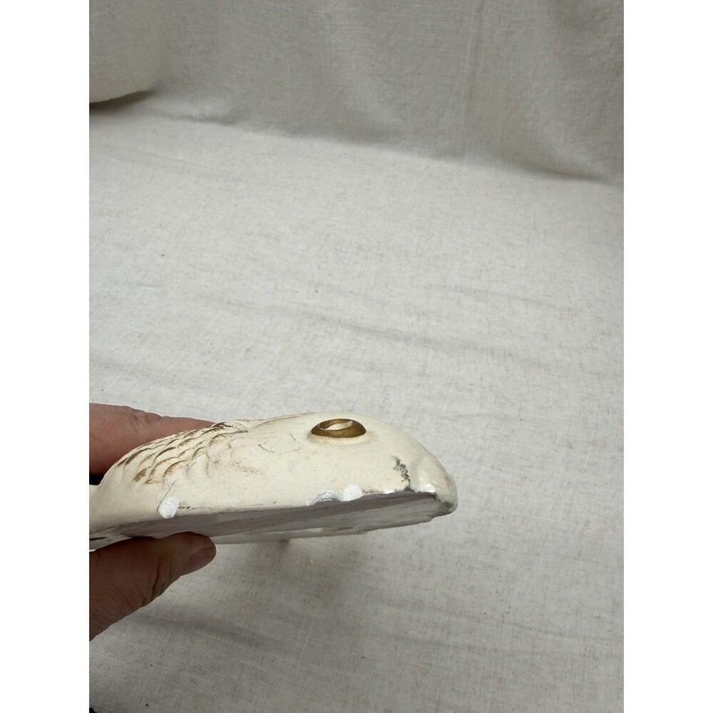 Vintage 1958 Miller Studio Goldfish Wall Plaque Chalkware Fish Decor MCM - Picture 7 of 9